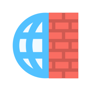 022 087 Internet Network Secure Security Protection Firewall Wall icon