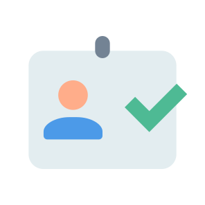 022 124 Id Card Account User Security Hired Work icon