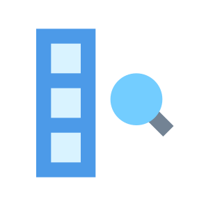 037 058 Spreadsheet Matrix Database Cell Search Lense Find icon