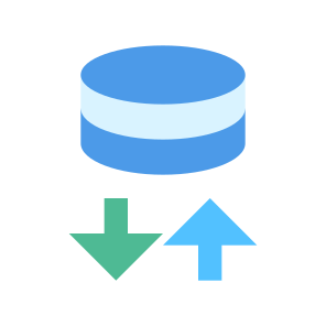 037 127 Database Data Storage Exchange Sync Synchronization Connection icon