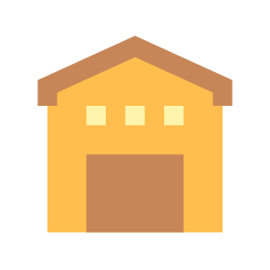 017 009 Warehouse Building Storage Empty icon
