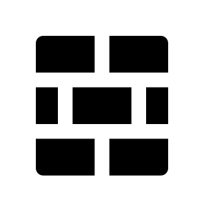 022 035 Firewall Protection Security Brick Wall Threat icon