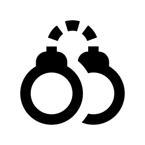 022 068 Handcuffs Jail Locked Prison Police Criminal Felony icon
