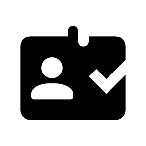 022 124 Id Card Account User Security Hired Work icon