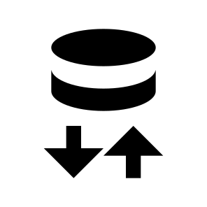 037 127 Database Data Storage Exchange Sync Synchronization Connection icon