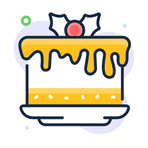 Cake, Dessert, Christmas, Traditional, Chocolate, icon