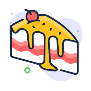 Cake, Slice, Piece, Dessert, Confectionery, icon