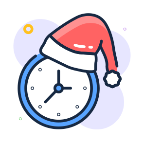 Christmas, Clock, Timer, Winter, Holidays, icon