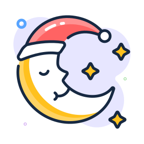 Christmas, Night, Moon, Holiday, Festive, icon