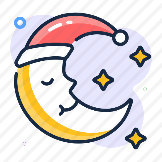 Christmas, Night, Moon, Holiday, Festive, preview