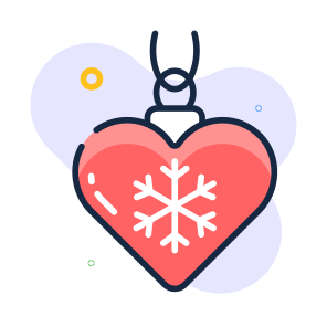 Christmas, Ornament, Heart, Decoration, Celebration, icon
