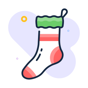 Christmas Socks, Hosiery, Stocking, Apparel, Clothing, icon
