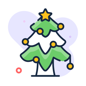 Christmas, Tree, Decoration, Decorated, Coniferous,,,, icon