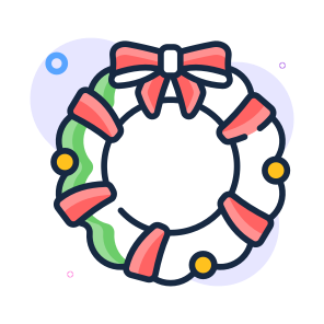 Christmas, Wreath, Welcome, Greetings, Traditional, icon