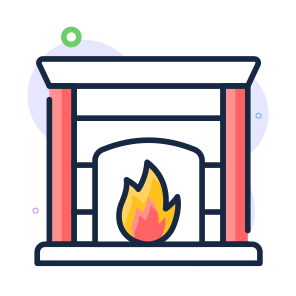 Fireplace, Mantel, Furnace, Ignition, Fireside, icon