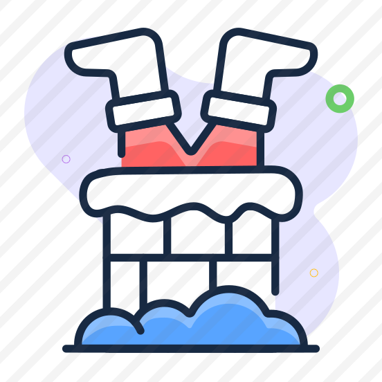 Santa, Claus, Chimney, Snow, Character, preview