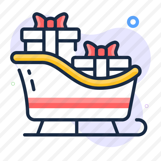 Santa, Sleigh, Sled, Christmas, Winter, preview