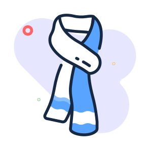 Scarf, Christmas, Holiday, Winter, Festive, icon