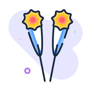 Sparkler, New Year, Celebration, Christmas, Firework, icon