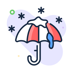 Umbrella, Snowfalling, Weather, Forecast, Winter, icon