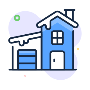 Winter, House, Snow, Christmas, New Year, icon