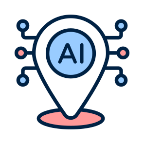 Ai, Artificial Intelligence, Location, Navigation, Tracking icon