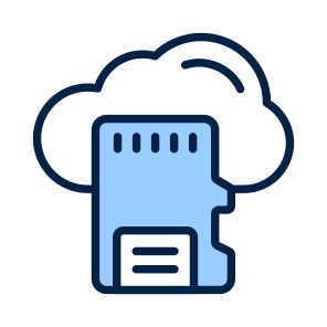 Cloud, Storage, Data, Sd, Card icon