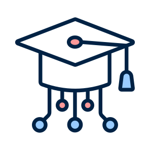 E Learning, Education, Network, Futuristic, Technology icon