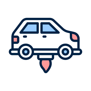 Flying, Car, Technology, Automobile, Futuristic icon