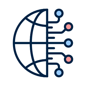 Global, Network, Digital, Earth, Connection icon
