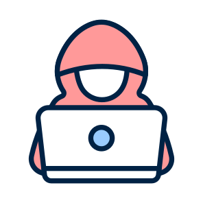 Hacker, Criminal, Data, Detective, Laptop icon