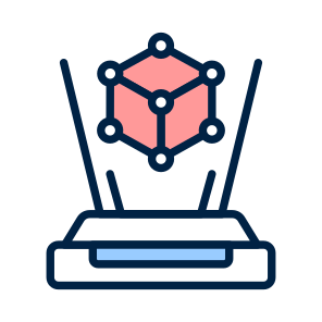 Hologram, Augmented, Reality, Virtual, D icon