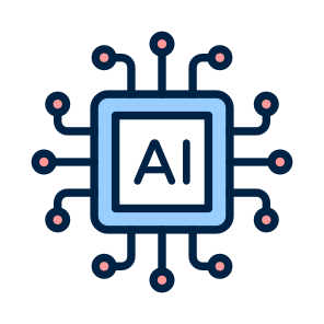 Microchip, Artificial, Intelligence, Processor, Ai icon