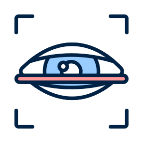 Recognition, Biometric, Eye, Identification, Scanning icon