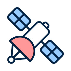 Satellite, Artificial, Spacecraft, Geostationary, Communication icon