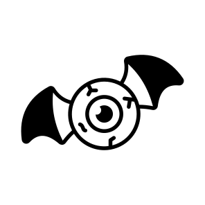 Bat, Eye, Flying, Eyeball, Wings, Spooky, Halloween, icon