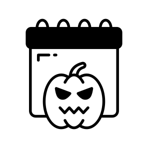 Calendar, Halloween, Reminder, Event, Festive, Spooky, Scary, icon