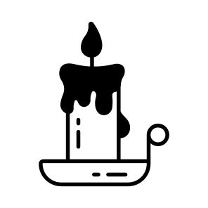 Candle, Halloween, Creepy, Horror, Haunted, Scary, Candlestick, icon