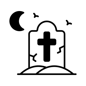 Gravestone, Grave, Tombstone, Creepy, Scary, Rip, Cemetery, icon