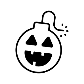 Halloween, Bomb, Pumpkin, Spooky, Scary, Haunted, Explosive, icon