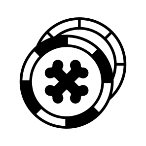 Halloween, Coins, Bone, Chip, Gambling, Spooky, Scary icon