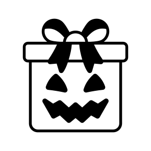 Halloween, Gift, Box, Spooky, Eerie, Scary, Ghosted icon