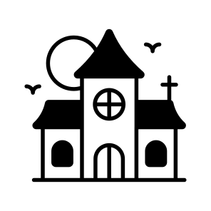 Haunted, House, Home, Creepy, Eerie, Scary, Horror, icon