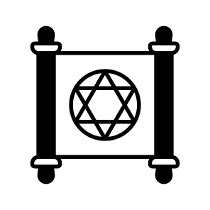 Jewish, Scroll, Sacred, Haunted, Spooky, Halloween, Decoration, icon
