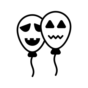 Scary, Balloons, Spooky, Creepy, Eerie, Halloween, Haunted icon