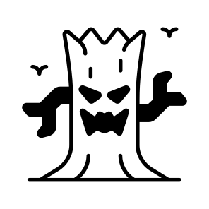 Scary, Tree, Plant, Spooky, Halloween, Creepy, Horror, icon