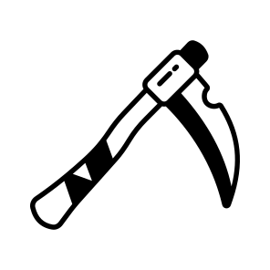 Scythe, Reap, Blade, Halloween, Weapon, Armament, Horror, icon