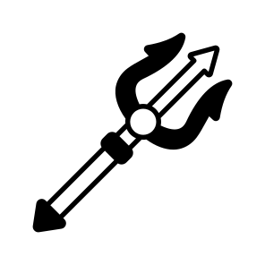 Trident, Weapon, Halloween, Spooky, Scary, Gothic, Demon, icon