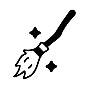 Witch, Broom, Magic, Spooky, Eerie, Horror, Haunted, icon