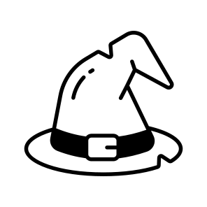 Witch, Hat, Wizard, Magic, Costume, Halloween, Scary, icon